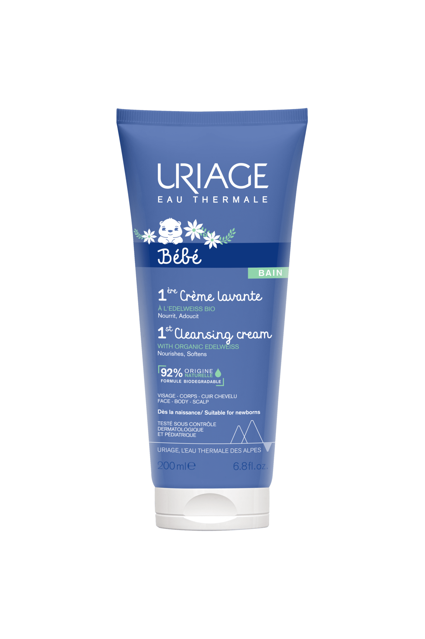 Uriage Bebe 1ere creme lavante 200 Milliliter - DrogistWereld