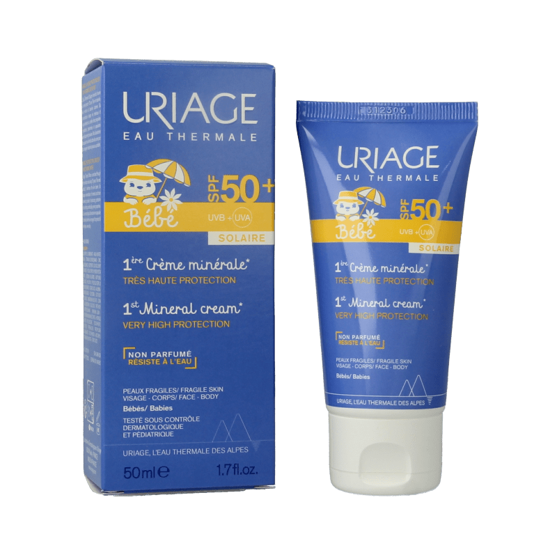 Uriage Bebe 1ere creme minerale SPF50 50 Milliliter - DrogistWereld