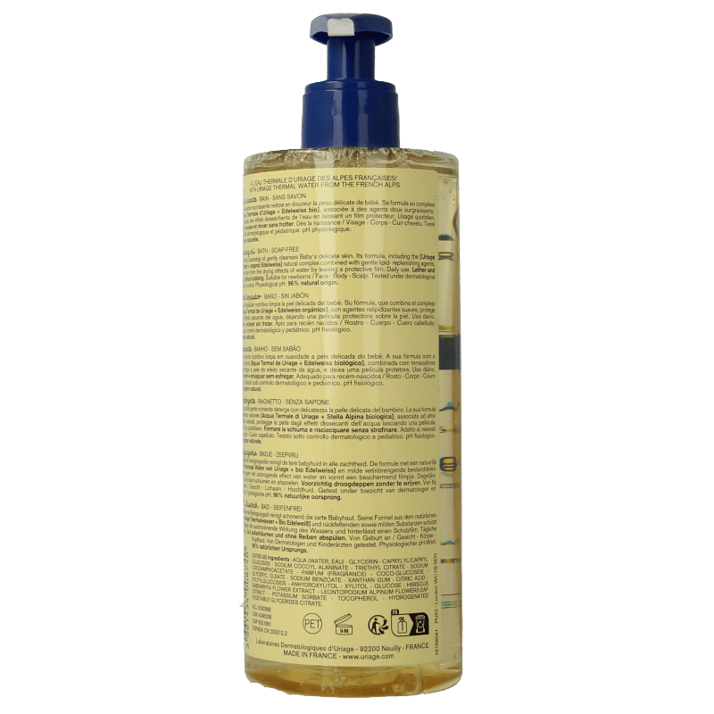 Uriage Bebe 1ere huile lavante fp 500 Milliliter - DrogistWereld