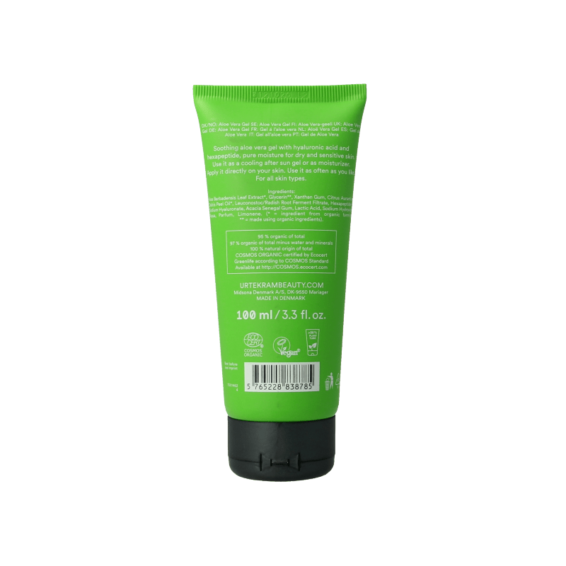 Urtekram Huidgel aloe vera 100 Milliliter - DrogistWereld