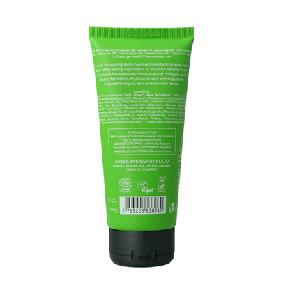 Urtekram Voetcreme aloe vera 100 Milliliter - DrogistWereld