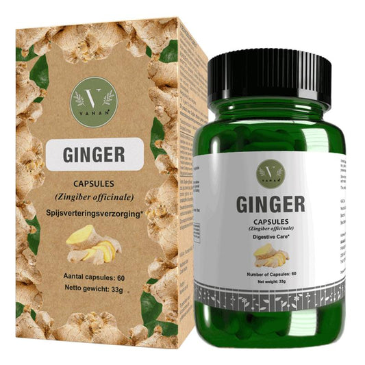 Vanan Ginger capsules 60 Capsules - DrogistWereld