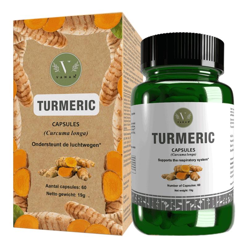 Vanan Turmeric capsules 60 Capsules - DrogistWereld
