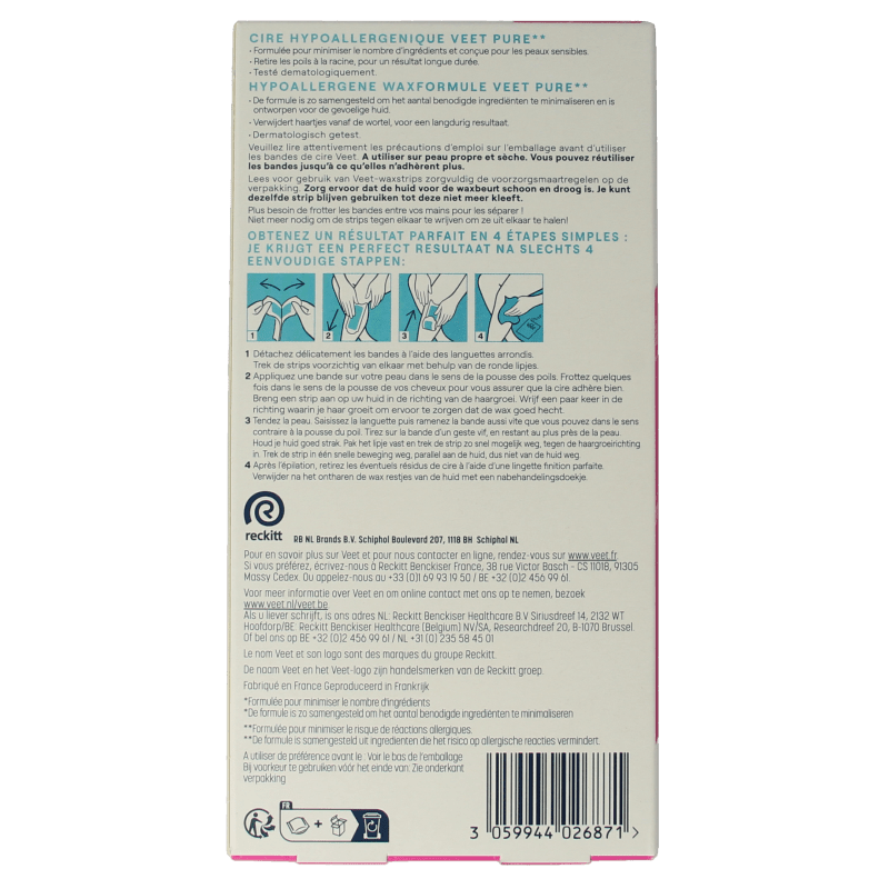 Veet Minima waxstrip benen 40 Stuks - DrogistWereld
