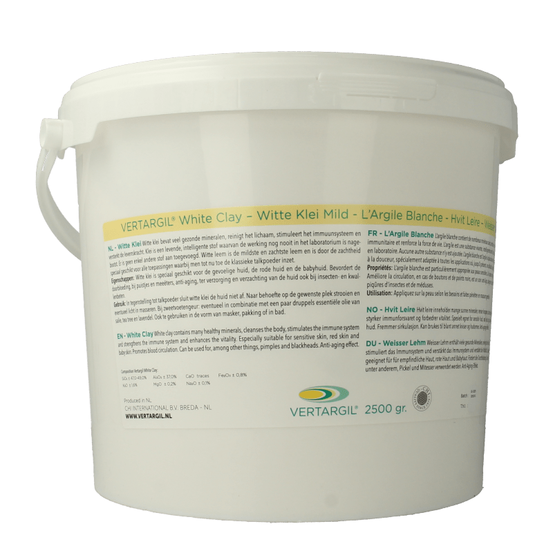 Vertargil Witte klei 2500 Gram - DrogistWereld