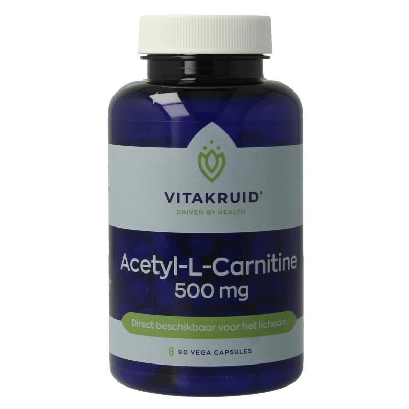Vitakruid Acetyl - L - Carnitine 500mg 90 Vegetarische capsules - DrogistWereld