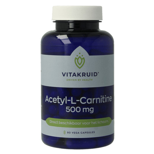Vitakruid Acetyl - L - Carnitine 500mg 90 Vegetarische capsules - DrogistWereld