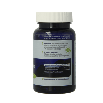 Vitakruid Astaxanthine Astapure 4mg duurzaam gekweekte alg 60 Vegetarische capsules - DrogistWereld