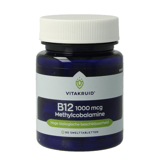 Vitakruid B12 1000 mcg Actief Methylcobalamine 90 Smelttabletten - DrogistWereld