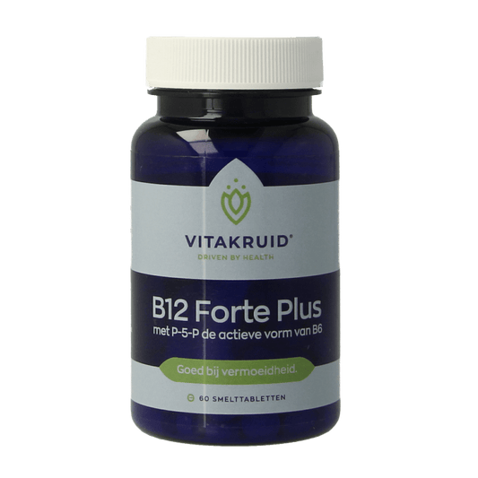 Vitakruid B12 Forte Plus 3.000 met P - 5 - P 60 Smelttabletten - DrogistWereld