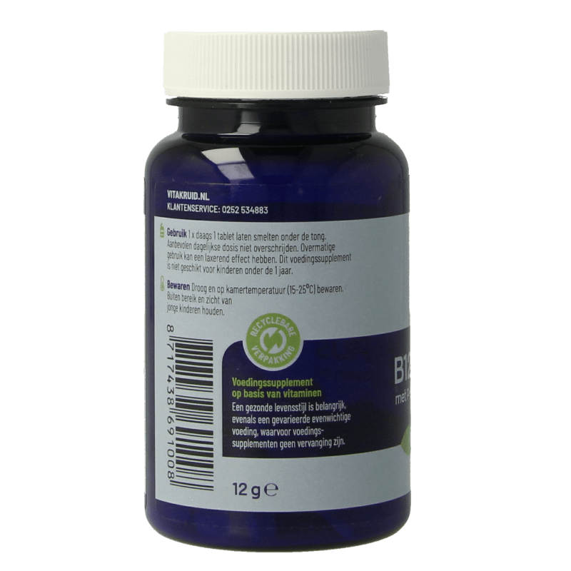 Vitakruid B12 Forte Plus 3.000 met P - 5 - P 60 Smelttabletten - DrogistWereld