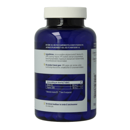 Vitakruid Betaine HCL 650mg & pepsine 160mg 120 Tabletten - DrogistWereld