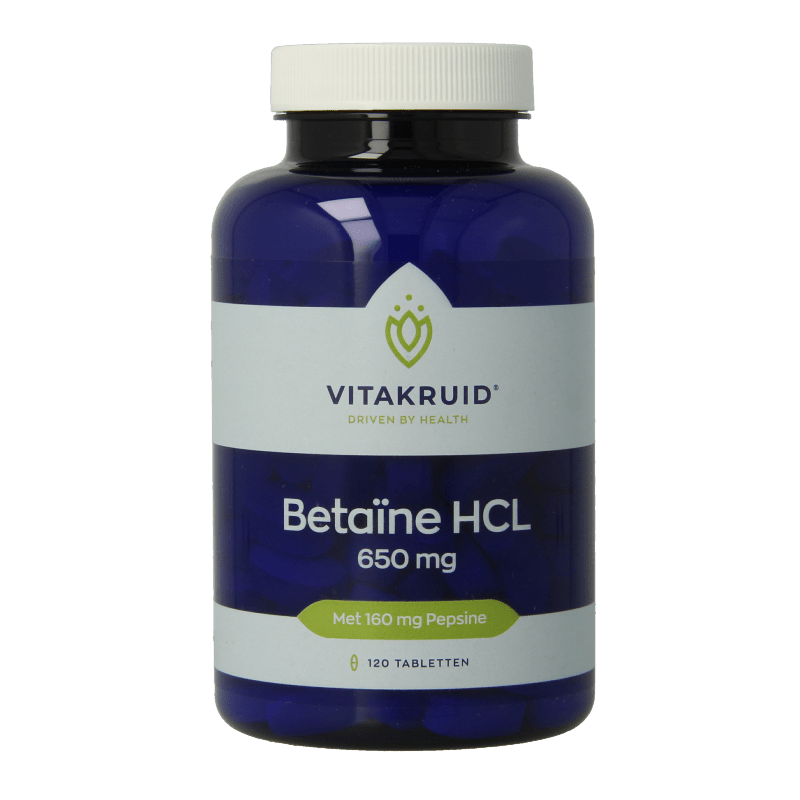 Vitakruid Betaine HCL 650mg & pepsine 160mg 120 Tabletten - DrogistWereld