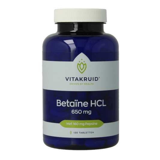 Vitakruid Betaine HCL 650mg & pepsine 160mg 120 Tabletten - DrogistWereld