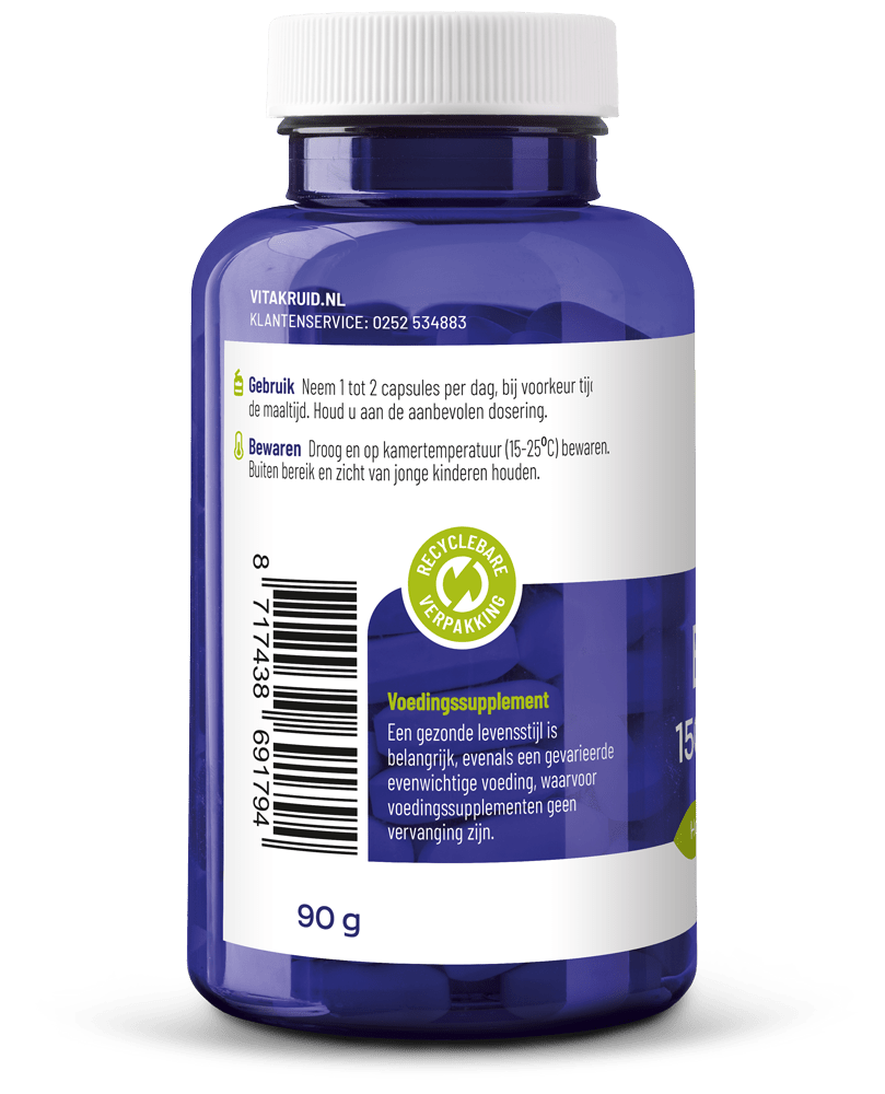 Vitakruid Borage Olie 1500mg GLA 300mg uit plantaardige bron 60 Softgels - DrogistWereld