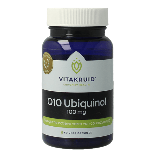 Vitakruid Co - enzym Q10 Ubiquinol actieve vorm Kaneka 100 mg 60 Vegetarische capsules - DrogistWereld