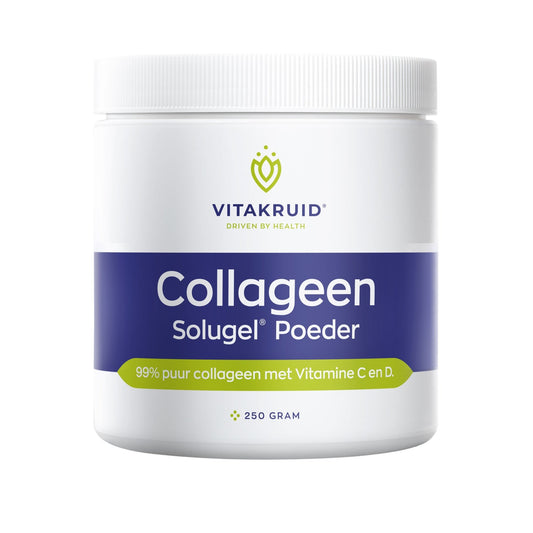 Vitakruid Collageen Solugel poeder met vitamine C & D 250 Gram - DrogistWereld