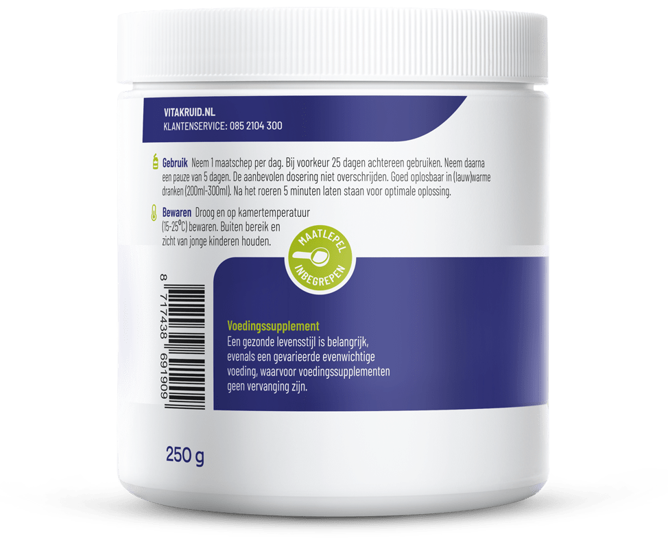 Vitakruid Collageen Solugel poeder met vitamine C & D 250 Gram - DrogistWereld