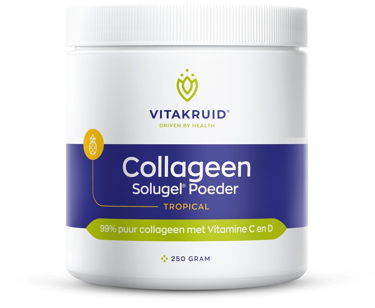 Vitakruid Collageen Solugel poeder met vitamine C & D Tropic 250 Gram - DrogistWereld
