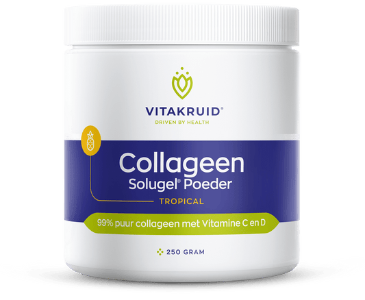 Vitakruid Collageen Solugel poeder met vitamine C & D Tropic 250 Gram - DrogistWereld