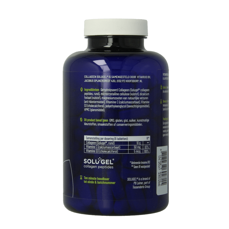 Vitakruid Collageen solugel tabletten met vitamine C en D 150 Tabletten - DrogistWereld
