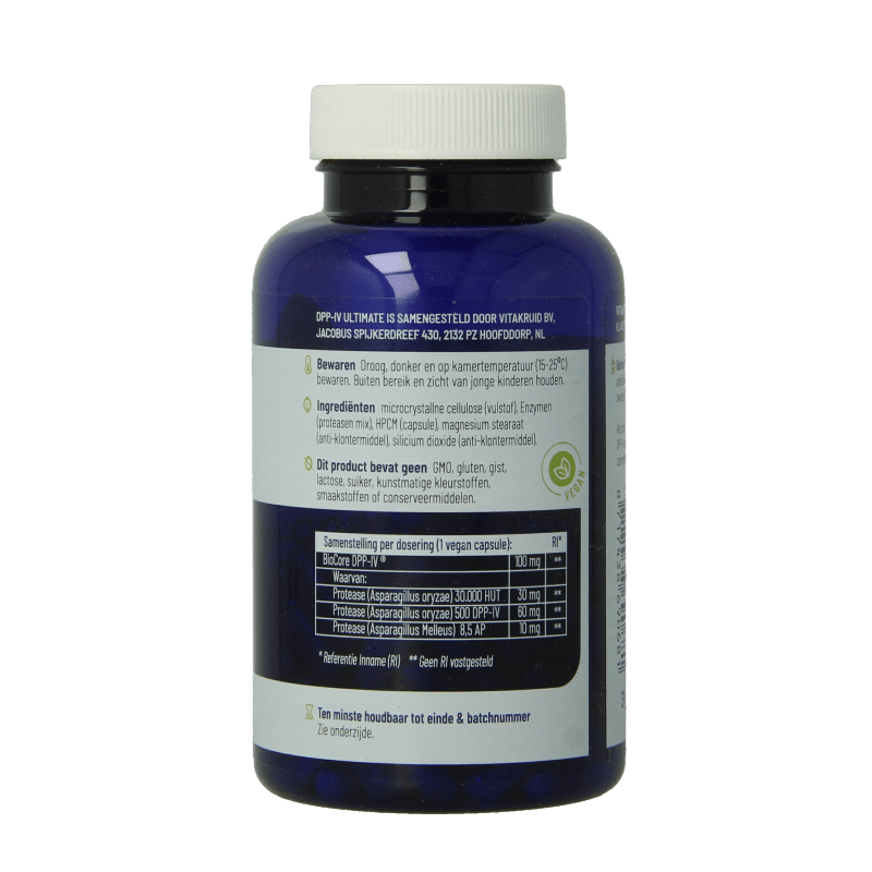 Vitakruid DPP - IV Ultimate BioCore Optimum Complete Enzymen 90 Vegetarische capsules - DrogistWereld