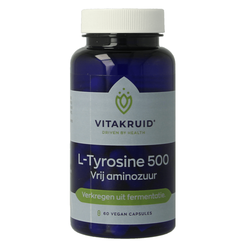 Vitakruid L - Tyrosine 500mg uit fermentatie 60 Vegetarische capsules - DrogistWereld