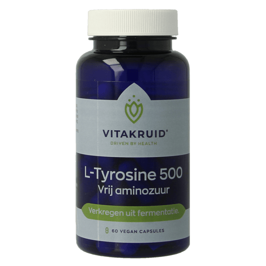 Vitakruid L - Tyrosine 500mg uit fermentatie 60 Vegetarische capsules - DrogistWereld