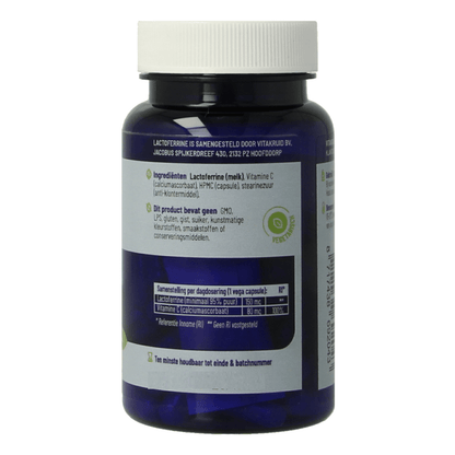 Vitakruid Lactoferrine 150 mg minimaal 95% puur + Vitamine C 60 Vegetarische capsules - DrogistWereld