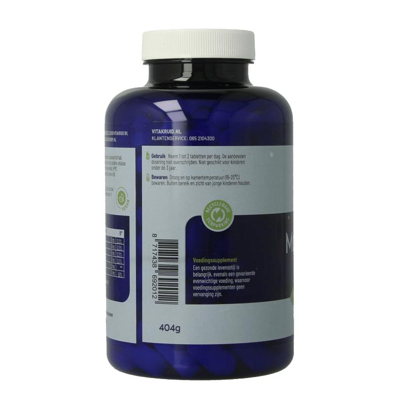 Vitakruid Magnesium 200 Complex Tauraat Malaat Bisglycinaat 180 Tabletten - DrogistWereld