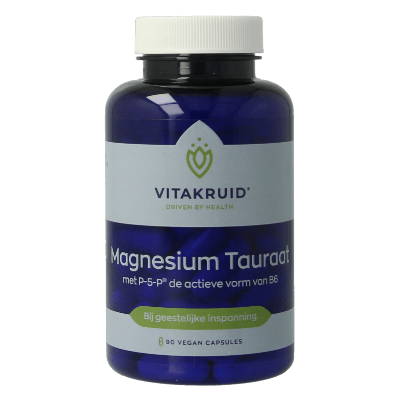 Vitakruid Magnesium Tauraat met Vitamine B6 (P - 5 - P) 90 Vegetarische capsules - DrogistWereld