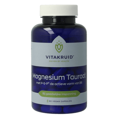 Vitakruid Magnesium Tauraat met Vitamine B6 (P - 5 - P) 90 Vegetarische capsules - DrogistWereld