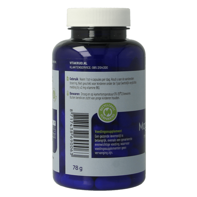 Vitakruid Magnesium Tauraat met Vitamine B6 (P - 5 - P) 90 Vegetarische capsules - DrogistWereld