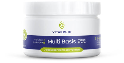 Vitakruid Multi Basis Vegan poeder met natuurlijke vormen 163 Gram - DrogistWereld