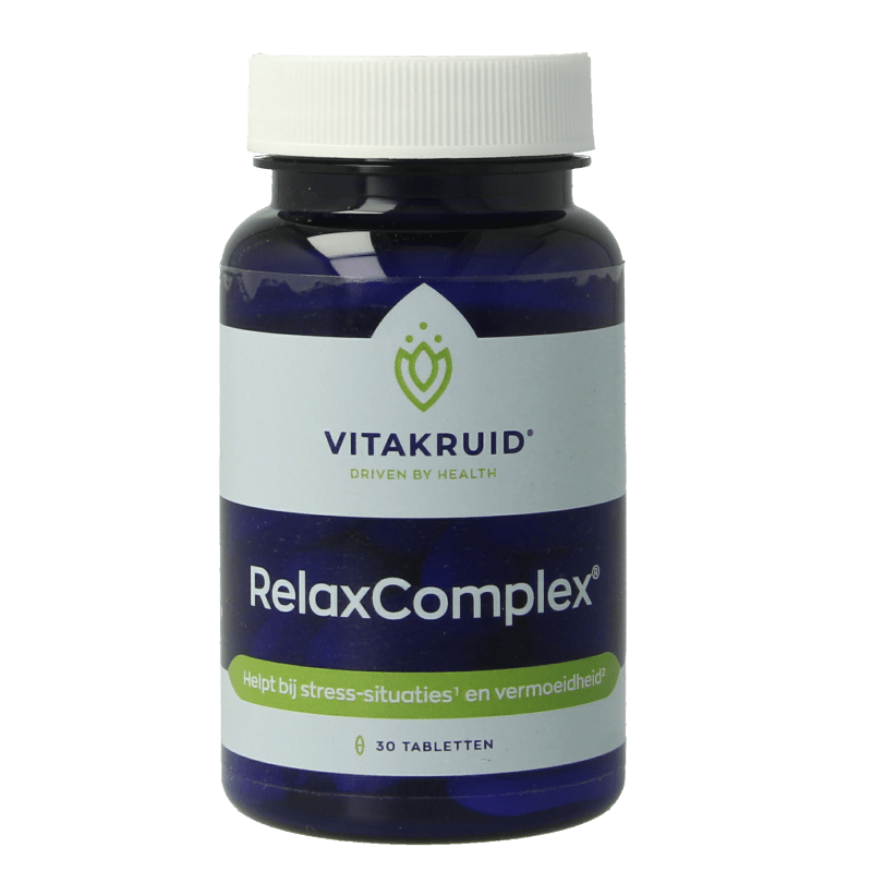 Vitakruid RelaxComplex oa Magnesium Tauraat & Vitamine D3 30 Tabletten - DrogistWereld