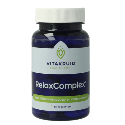 Vitakruid RelaxComplex oa Magnesium Tauraat & Vitamine D3 30 Tabletten - DrogistWereld