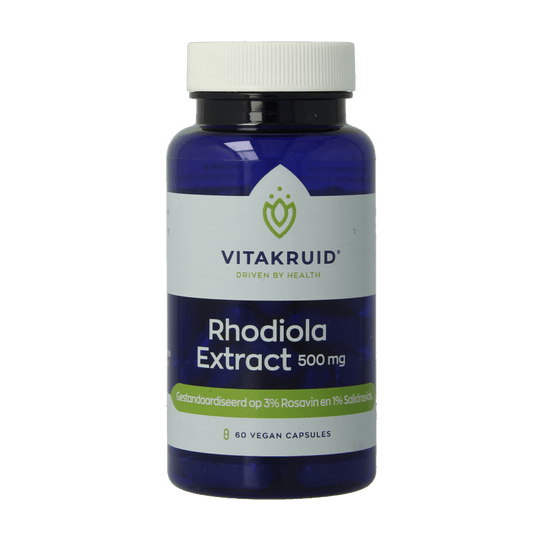 Vitakruid Rhodiola extract 500 mg 3% Rosavin 1% Salidroside 60 Vegetarische capsules - DrogistWereld