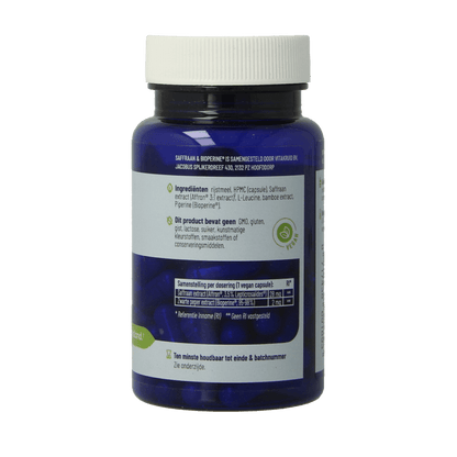 Vitakruid Saffraan 28 mg (Affron) & Bioperine 60 Vegetarische capsules - DrogistWereld