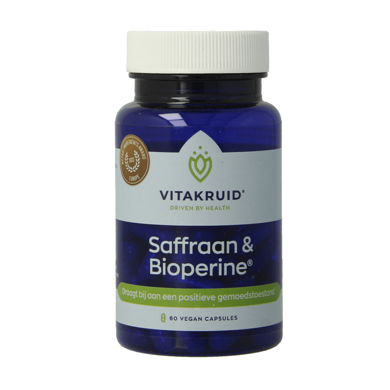Vitakruid Saffraan 28 mg (Affron) & Bioperine 60 Vegetarische capsules - DrogistWereld