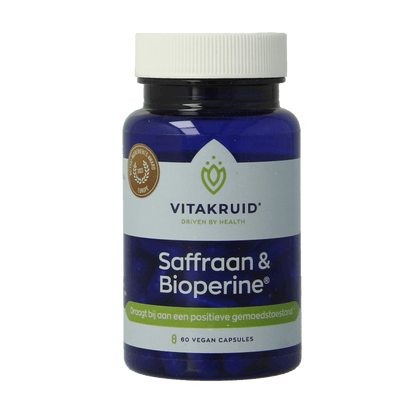 Vitakruid Saffraan 28 mg (Affron) & Bioperine 60 Vegetarische capsules - DrogistWereld