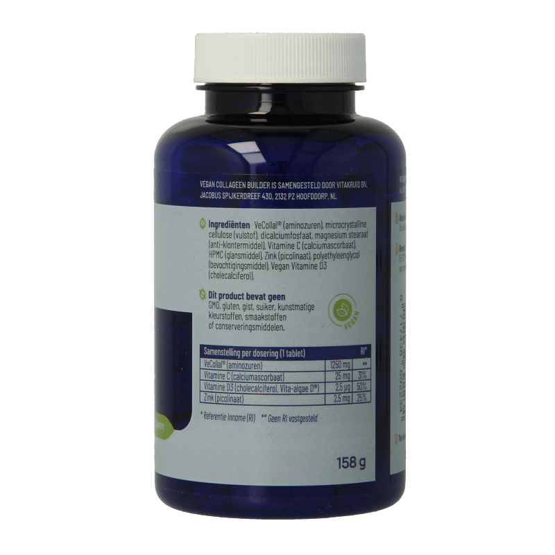 Vitakruid Vegan Collageen Builder met VeCollal 90 Tabletten - DrogistWereld