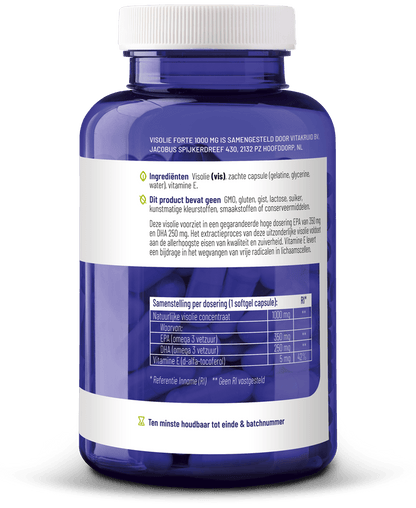 Vitakruid Visolie Forte 1000 TG 180 Softgels - DrogistWereld
