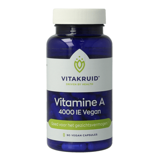 Vitakruid Vitamine A Retinol Acetaat 4000 IE Vegan 90 Vegetarische capsules - DrogistWereld