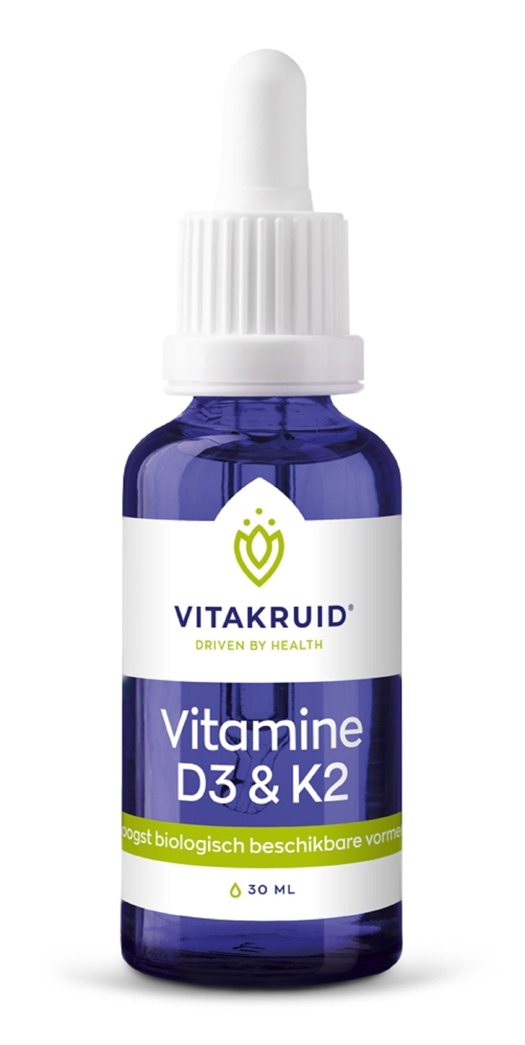 Vitakruid Vitamine D3 & K2 (MenaQ7) met druppelpipet 30 Milliliter - DrogistWereld
