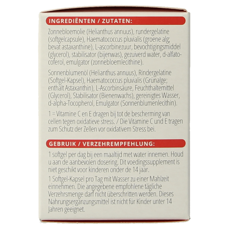 Vitals Astamax 6 mg 60 Softgels - DrogistWereld