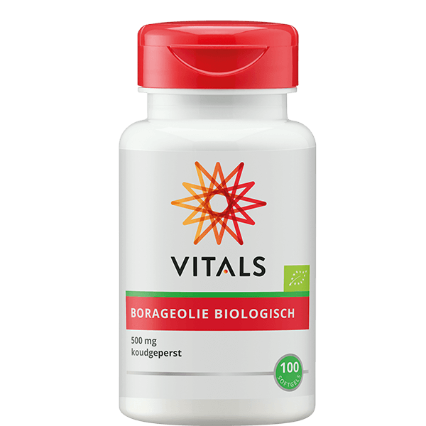 Vitals Borageolie 500mg bio 100 Softgels - DrogistWereld