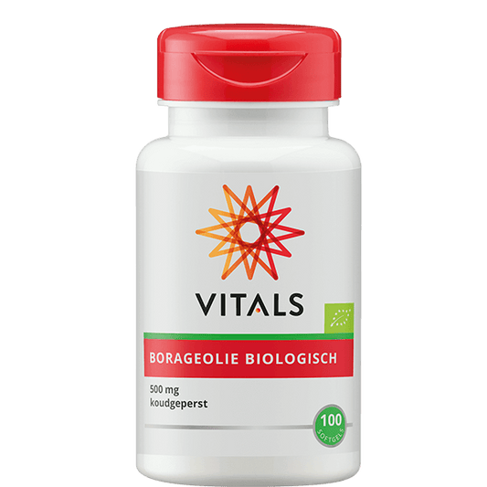 Vitals Borageolie 500mg bio 100 Softgels - DrogistWereld