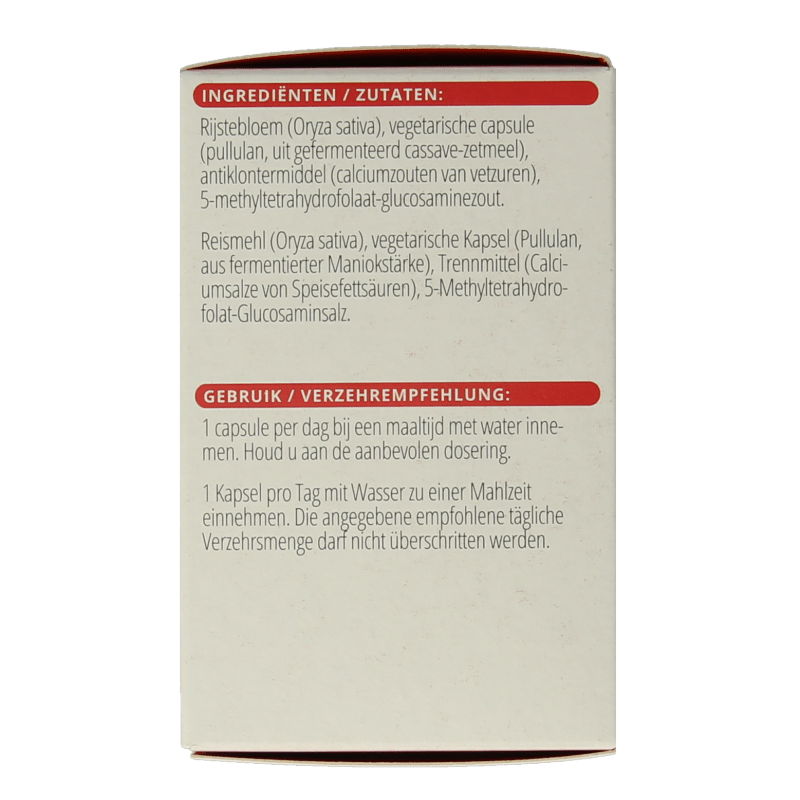 Vitals Folaat 5 - MTHF 400 mcg 100 Capsules - DrogistWereld