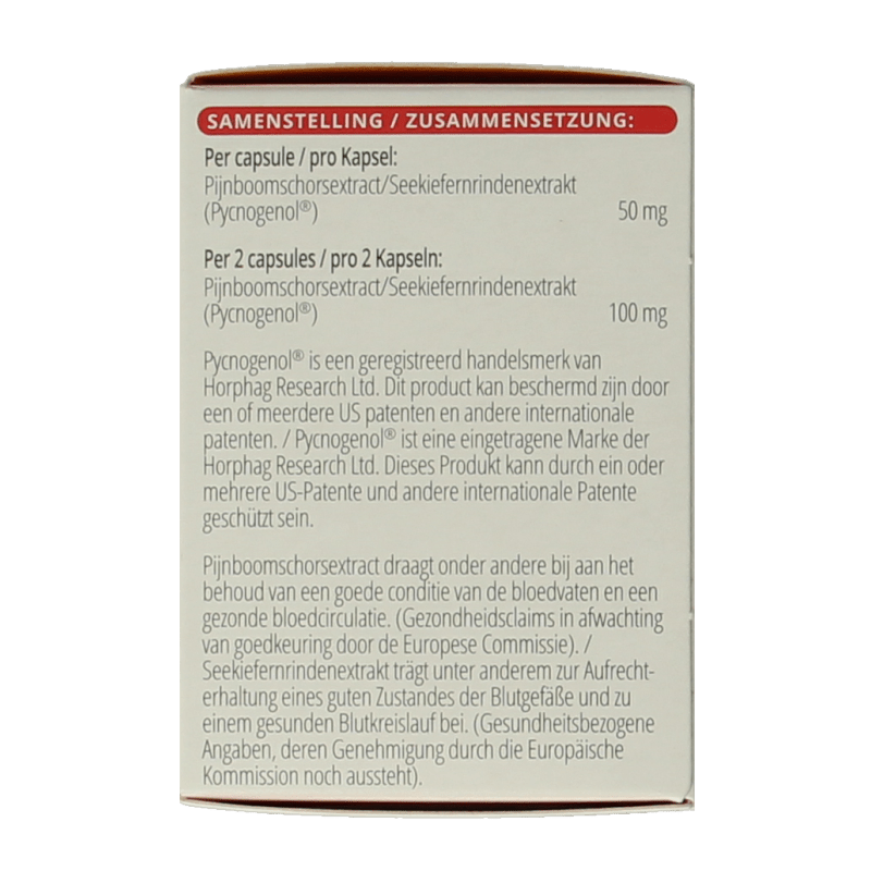 Vitals Pycnogenol 60 Capsules - DrogistWereld