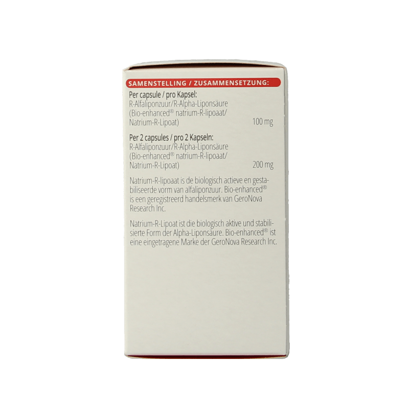 Vitals R - alfaliponzuur 100 Capsules - DrogistWereld